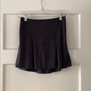Grey Suede Skater Skirt